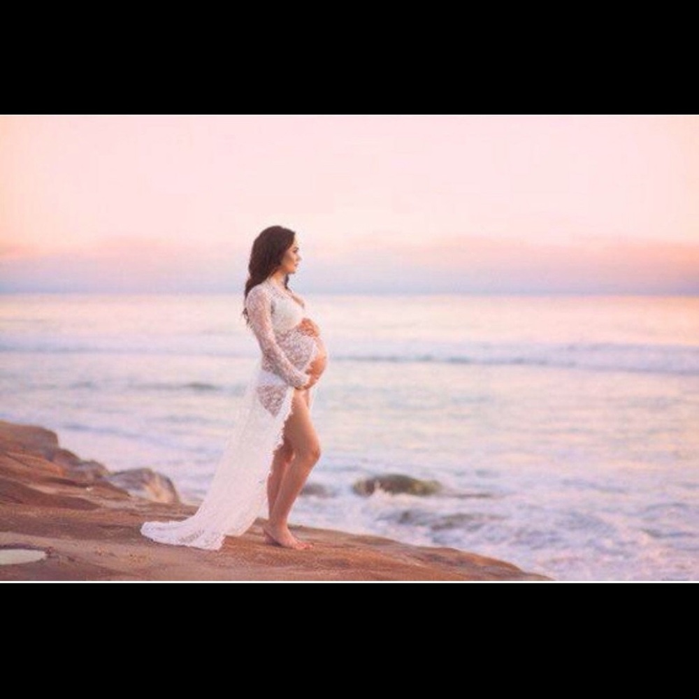 *Brand New*White Maternity lace dress